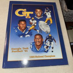 1991 Georgia Tech Yellow Jackets Football Program Defending National Champs RARE