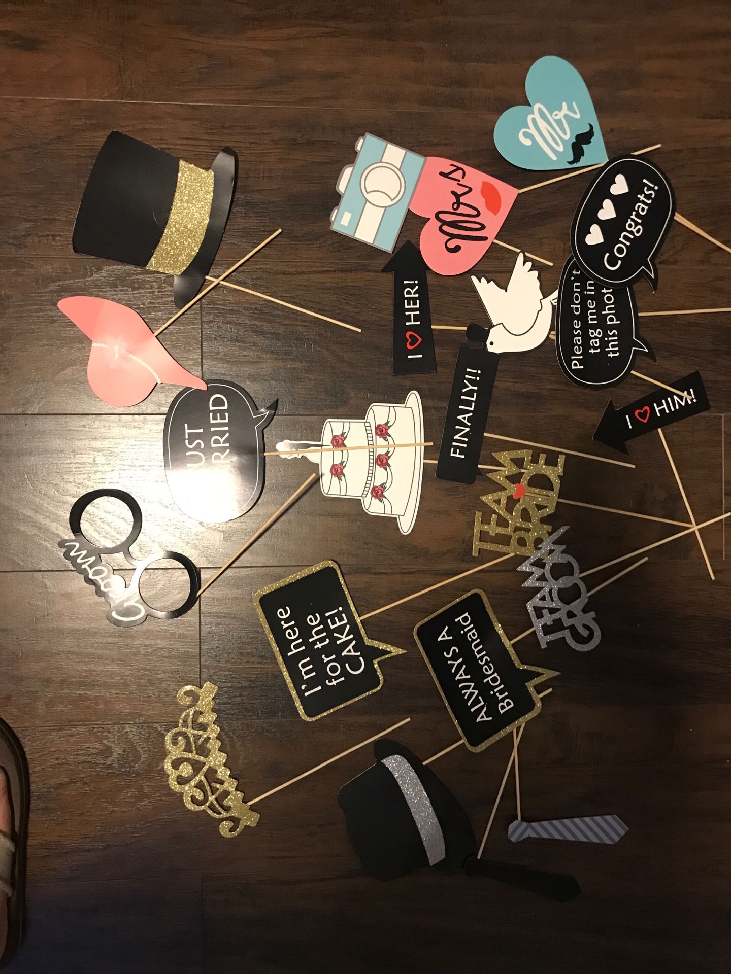 Photo booth props for wedding