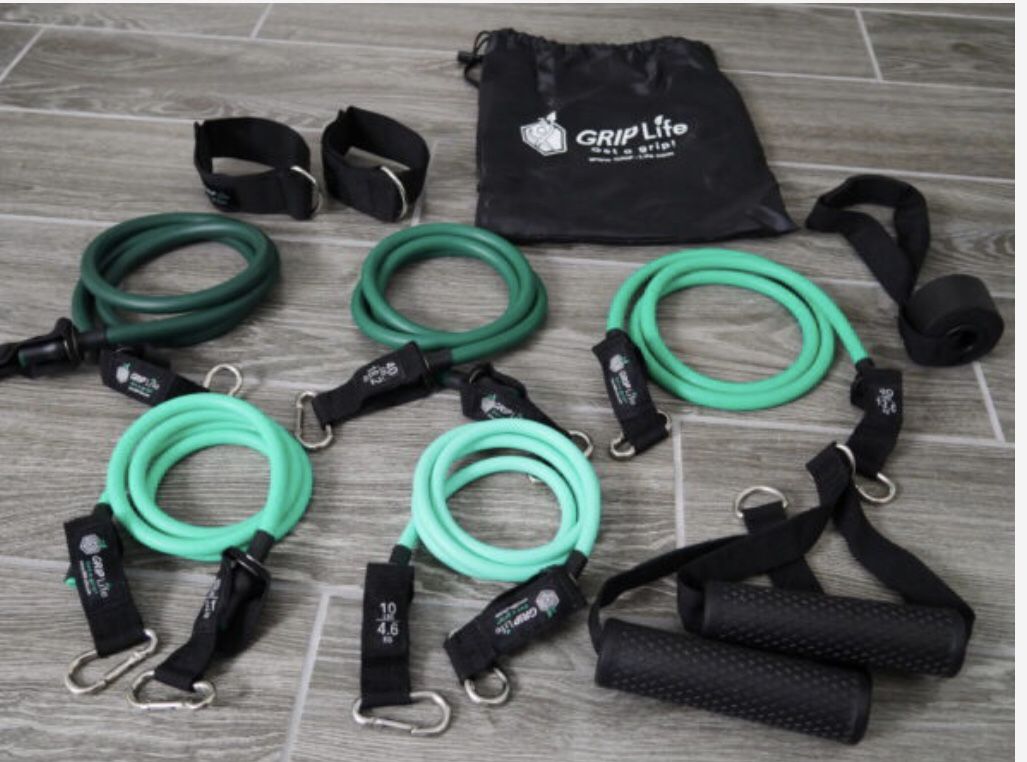 Exercise equipmeny bundle: Resistance Bands, Sliders, Exercise Mat & Roller