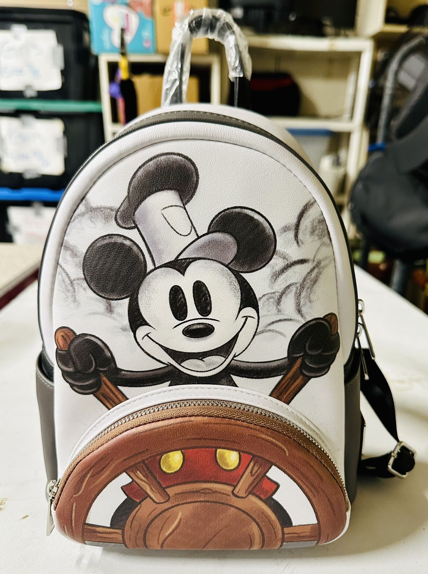 Loungefly Disney Mickey Mouse Steamboat Willie Mini Backpack