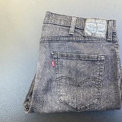 Levi's 512 Slim Fit Jeans Black Acid Washed Jeans Size 38 x30