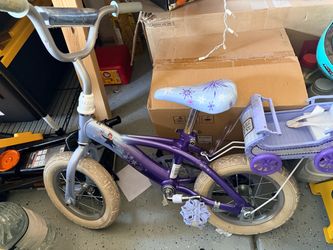 Disney Frozen Kids Bike with Doll Carrier