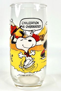 Vintage Camp Snoopy McDonalds glass
