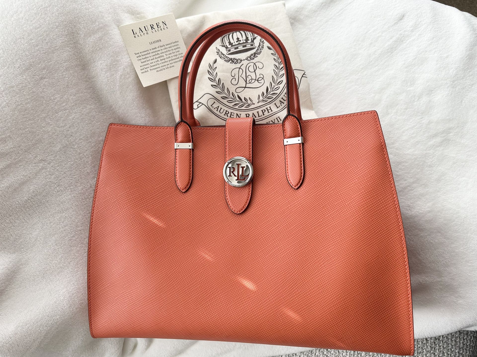 NEW (No Tags) Ralph Lauren Leather Tote Bag
