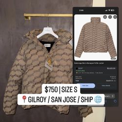 $750 SIZE S | Balenciaga Monogram Puffer Jacket