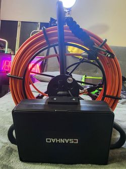 Sewer Camera, 8500mAh Drain Plumbing Pipe Camera with 16GB Audio & Video Recorder, Meter Marker, 66FT/20M & 8 LEDs, 18mm IP68 Waterproof 1080P Probe, 