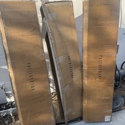 3 Brand New Pottery barn Glass Shelfs And Brackets. 