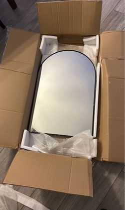 Arch Wall Mirror with Black Frame