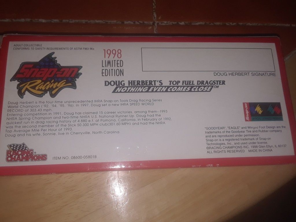 1998 limited edition snap on
