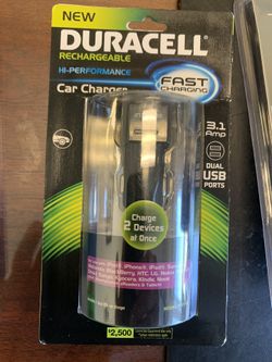 Duracell car charger 2port.