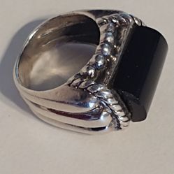 Black Onyx Ring-Sterling Silver .925