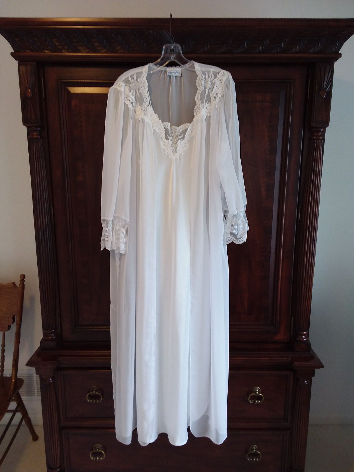 Vintage Lace Nightgown and Negligee