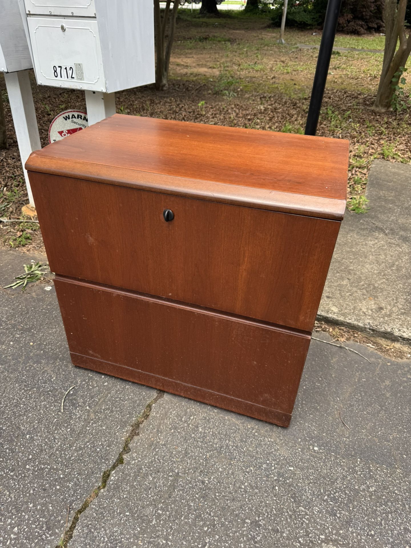 Wood file cabinets and tables