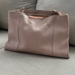 Ted Baker Clarkia Leather Shopper Tote Shoulder Bag Light Pink