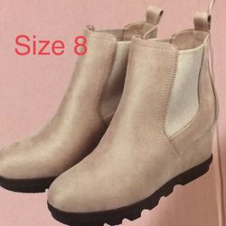 $12 Size 8 Serra Ladies Wedge Boots