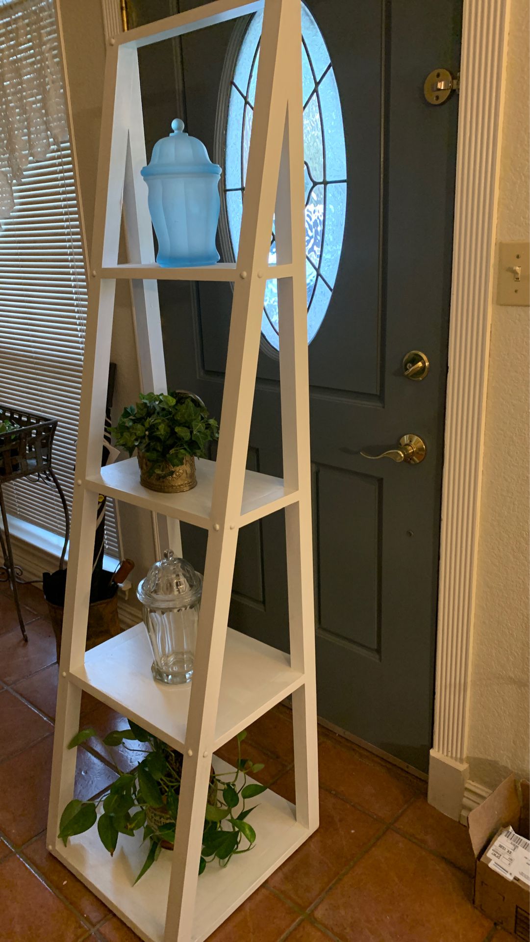 White ladder shelf