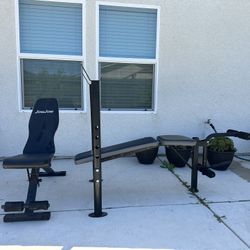 Bench Press With Leg Extensions And Adjustable Bench 