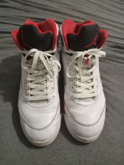 Retro 5 Fire Red Size 12
