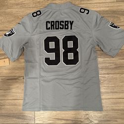 Men’s Las Vegas Raiders #98 Maxx Crosby Silver Stitched Jersey, S To 3Xl