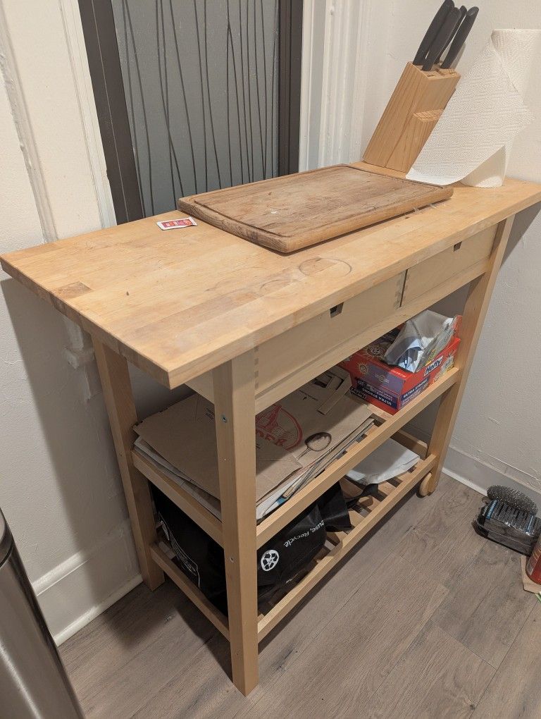 Wooden Kitchen Cart