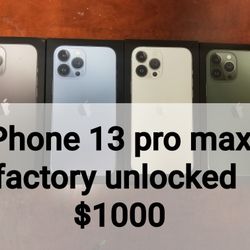 iPhone 13 Pro Max Factory unlocked 