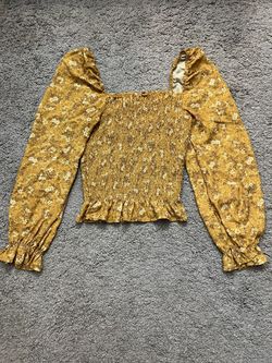 Mustard Floral Long Sleeve Shirt