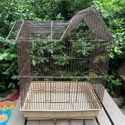 Beautiful Earthy Brown Pet Bird Cage Thumbnail