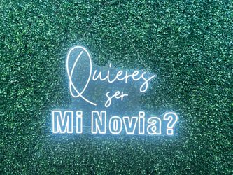 Quieres ser mi novia neon proposal sign