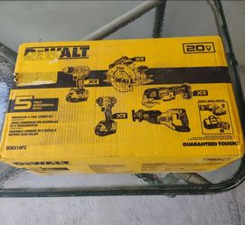 DeWalt 20V Brushless 5 Tool Combo Kit Hammer Drill Impact Driver  Circular Reciprocating Saw Oscillating 2 Batteries Cordless