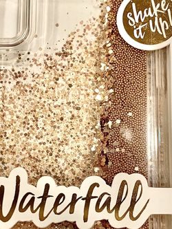 **NEW***IPhone XS Max Waterfall Phone Case -Gold