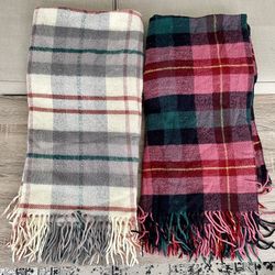 Two Cozy Blanket Scarfs 