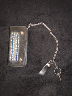 Leather biker wallet