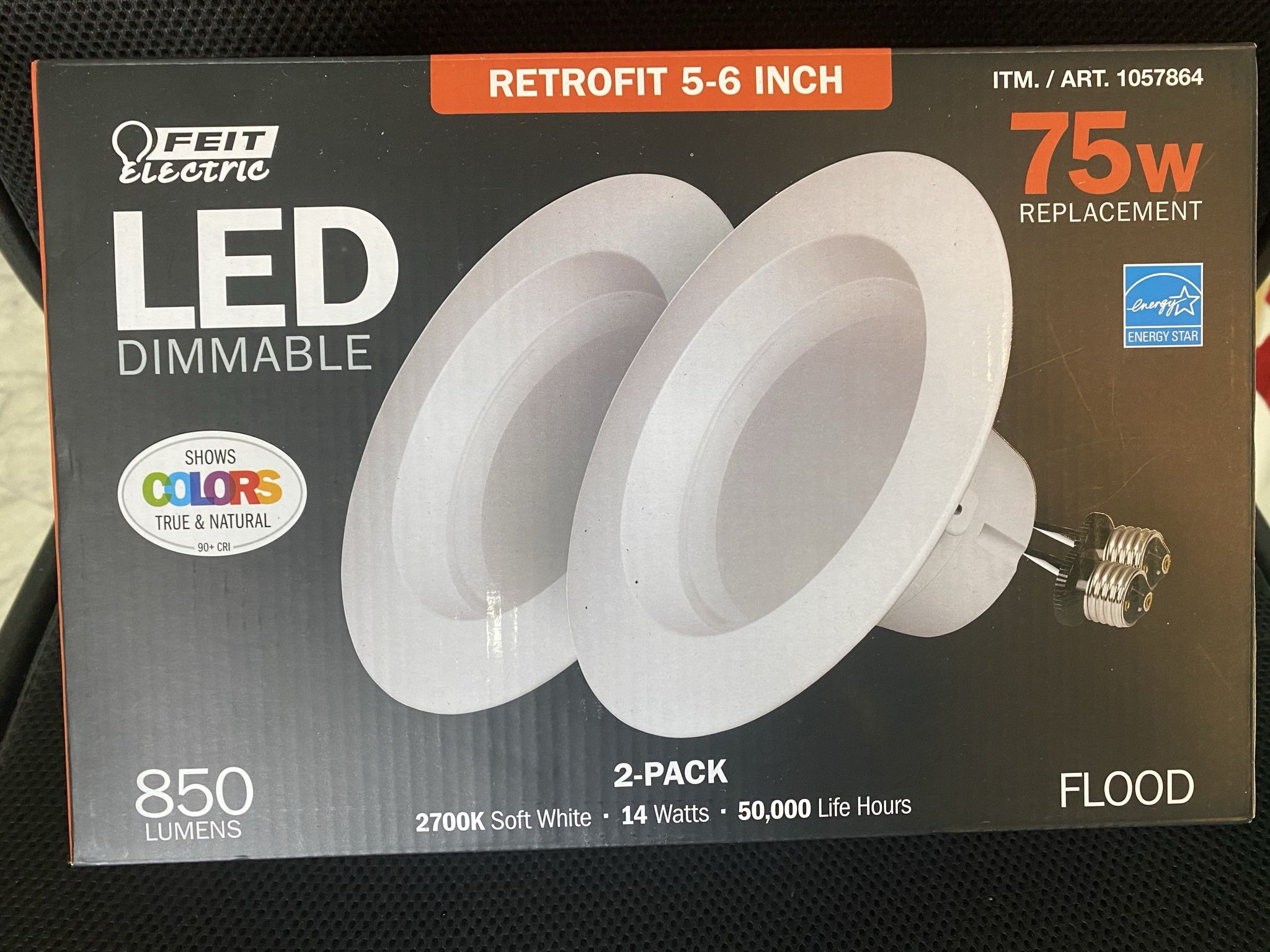 Feit electric retrofit 5-6 inch 75W replacement 2700K soft white 850 lumens