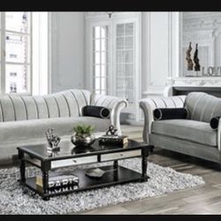 Brand New Elegant Designed Tufted Sofa Loveseat Set 