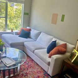 White Sectional Sofas, Crate & Barrel: Axis Il 2-Piece Sectional