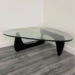 Noguchi Style Glass Coffee Table 