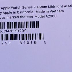 New Apple Watch 9 45mm
