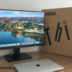 Lenovo 27” QHD Monitor (USB-C) - Like New/Open box