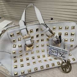 Michael Kors White/gold Purse