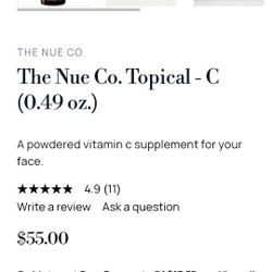 The Nue Co Topical C $55 Retail