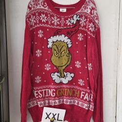 Adult XXL Grinch Christmas Ugly Sweater 