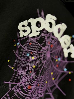 Sp5der Web Hoodie – Black/Purple (Men’s)