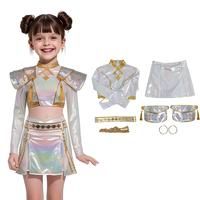 : KPop Demon Hunters Zoe Costume Cosplay Kids Size 130 (Size 6–7) 7-Piece Set