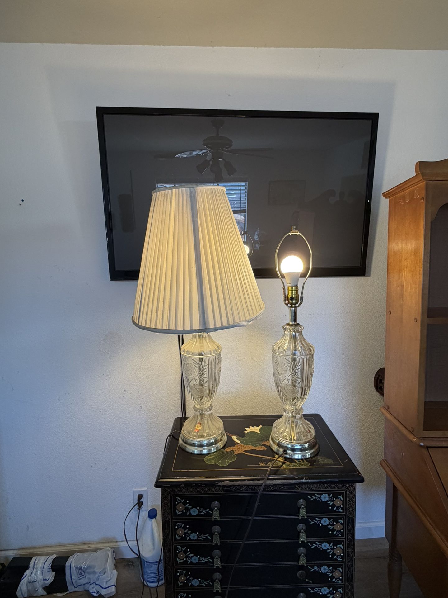 Vintage Crystal Lamp 