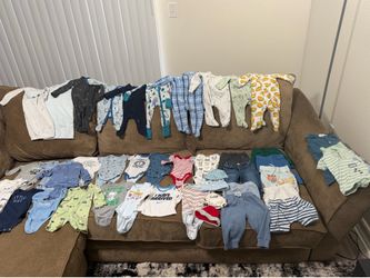 Big Baby Boy Bundle Of Clothes Ranging From NB To 3 Months size