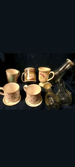 Different coffee or tea mugs