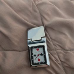 Poker Emblem Watch Money Clip 