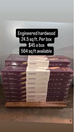 Hardwood engineered 564 SQ FT Kensington Hickory Flooring – $45/Box (24.5 sq ft) / Piso de madera