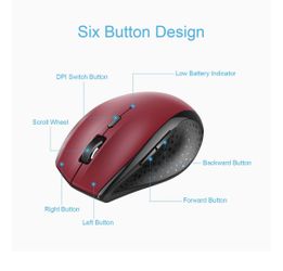 TECKNET Bluetooth Wireless Mouse (BM308) (Red)