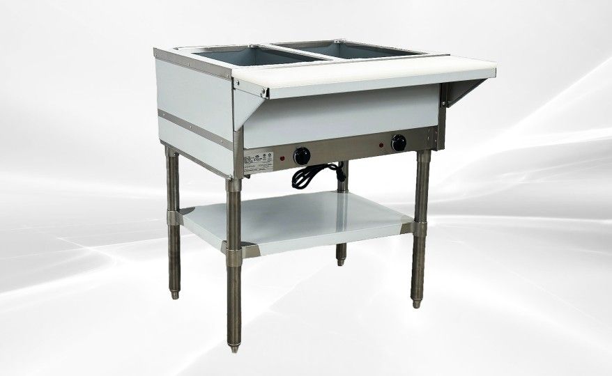 NSF 2 plate warmer and dry steam table NH-2
